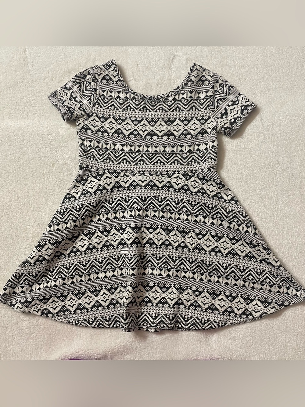 Girl’s Geometric Print A-Line Dress size Medium 7/8 - Picture 10 of 10